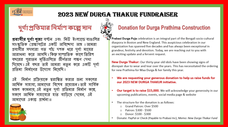 2023 New Durga Thakur Prathima Fundraiser